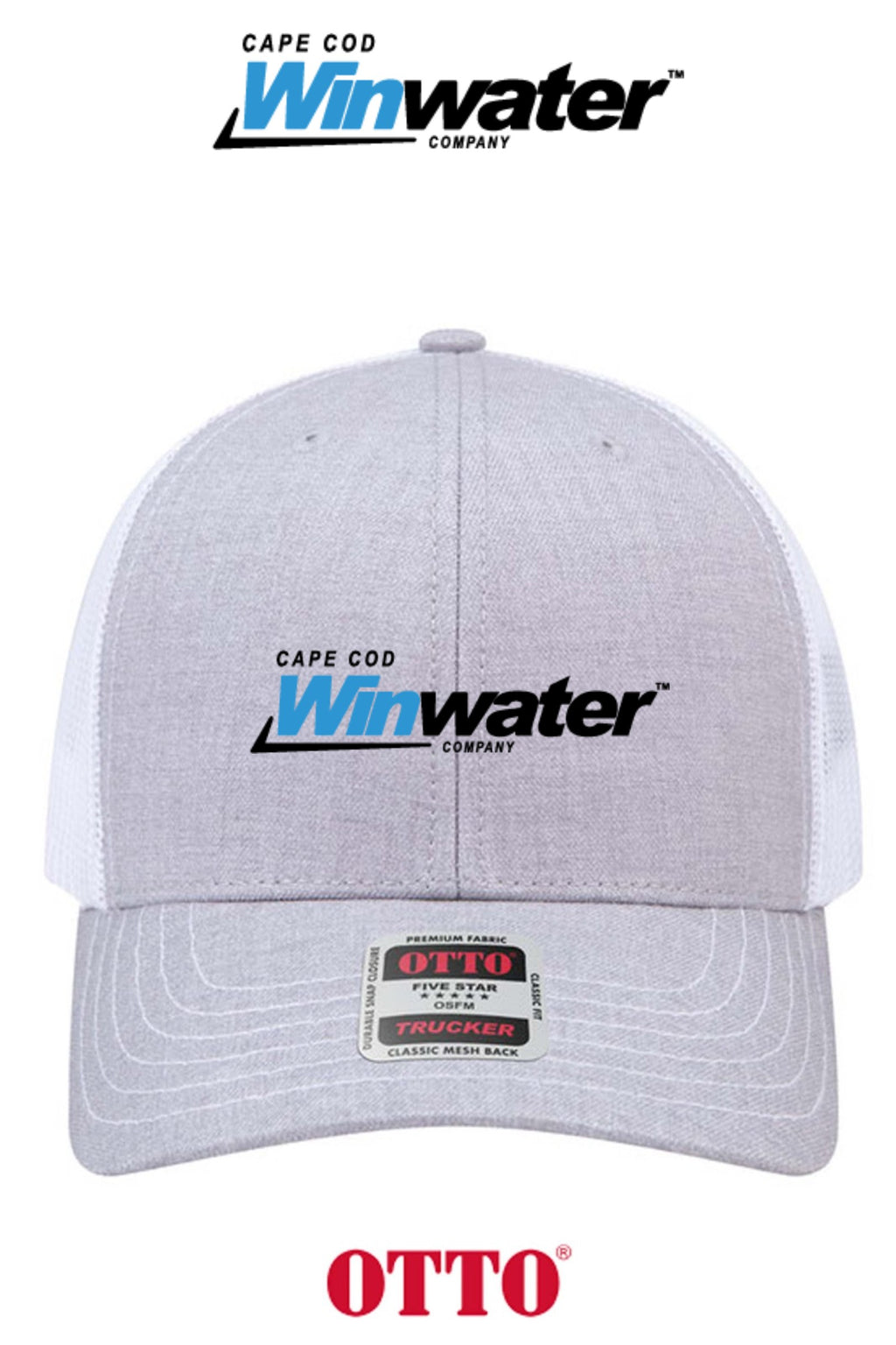 **BULK BUY SPECIAL** OTTO CAP® 6 Panel Mid Profile Mesh Back Trucker Hat - Winwater Cape Cod