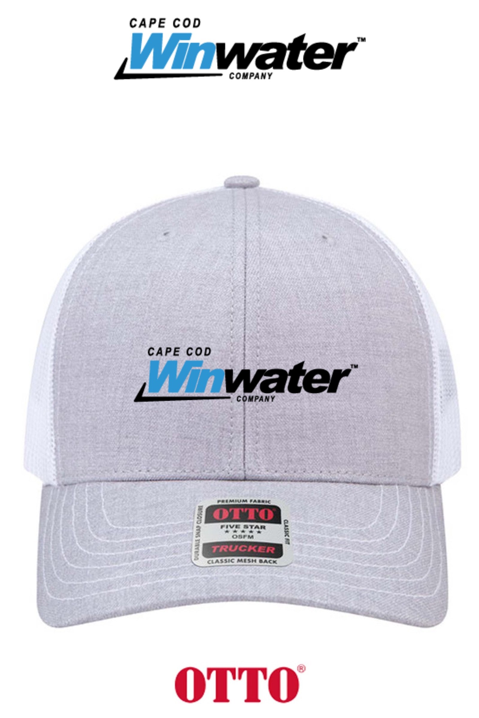 **BULK BUY SPECIAL** OTTO CAP® 6 Panel Mid Profile Mesh Back Trucker Hat - Winwater Cape Cod