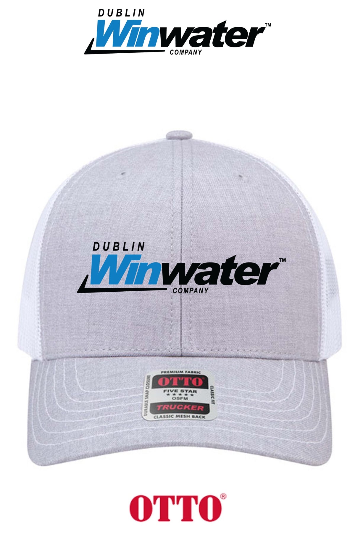 **BULK BUY SPECIAL** OTTO CAP® 6 Panel Mid Profile Mesh Back Trucker Hat - Dublin Winwater