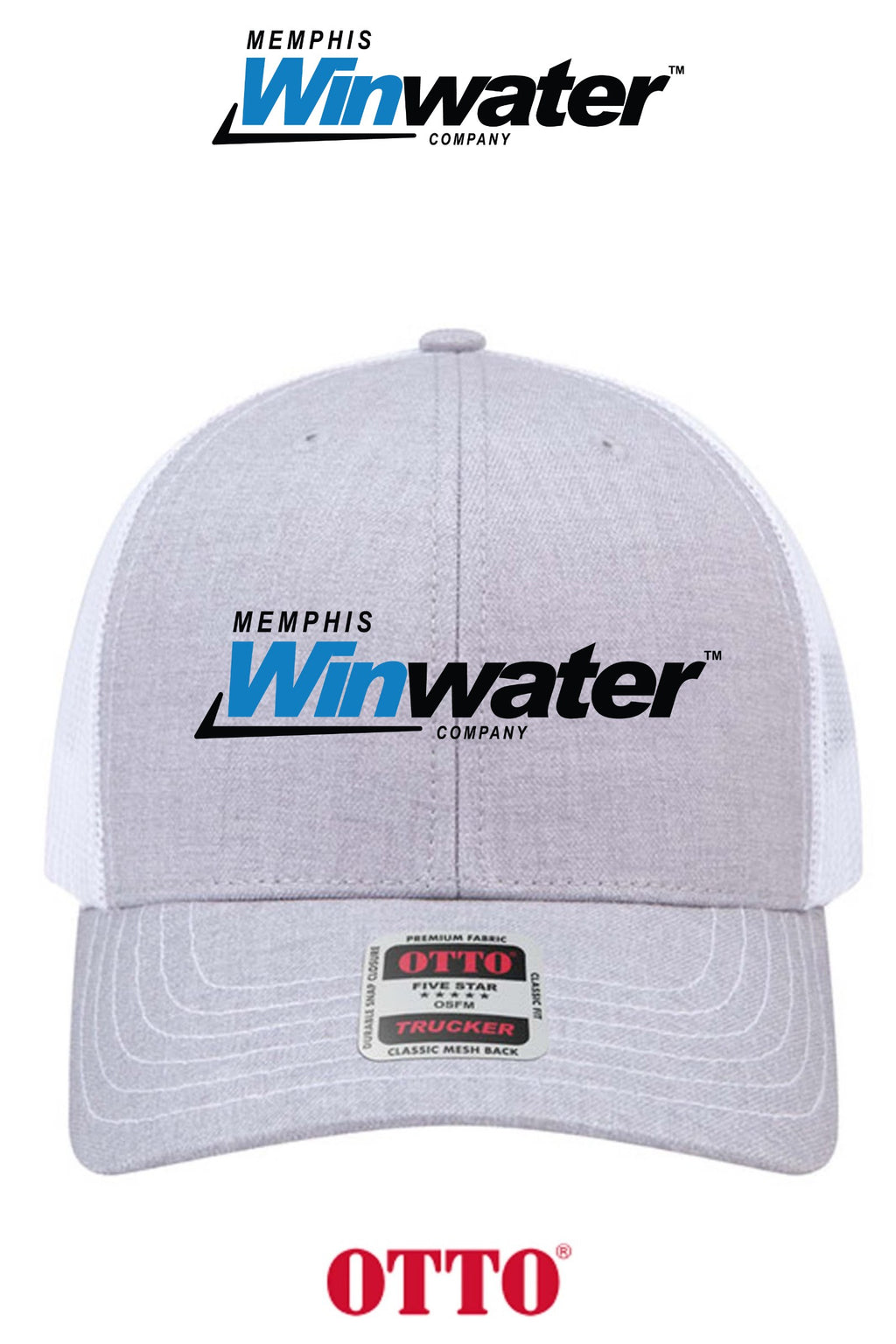 **BULK BUY SPECIAL** OTTO CAP® 6 Panel Mid Profile Mesh Back Trucker Hat - Memphis Winwater