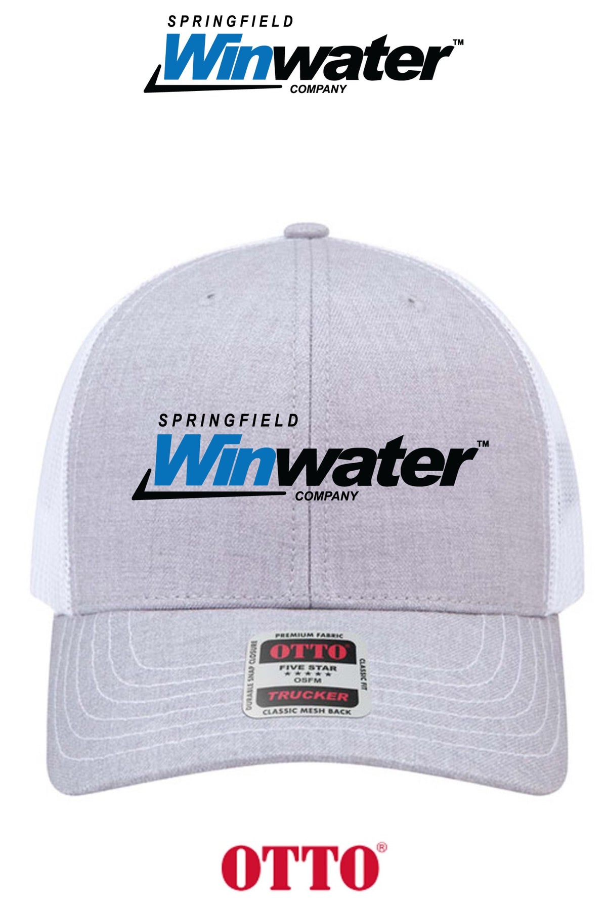 **BULK BUY SPECIAL** OTTO CAP® 6 Panel Mid Profile Mesh Back Trucker Hat - Springfield Winwater