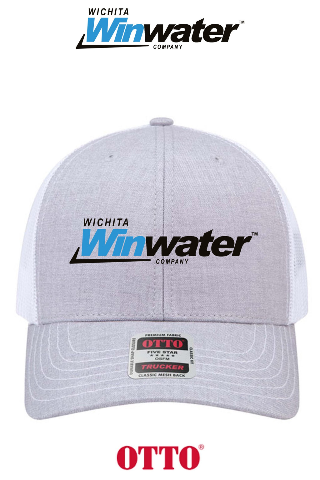 **BULK BUY SPECIAL** OTTO CAP® 6 Panel Mid Profile Mesh Back Trucker Hat - Wichita Winwater