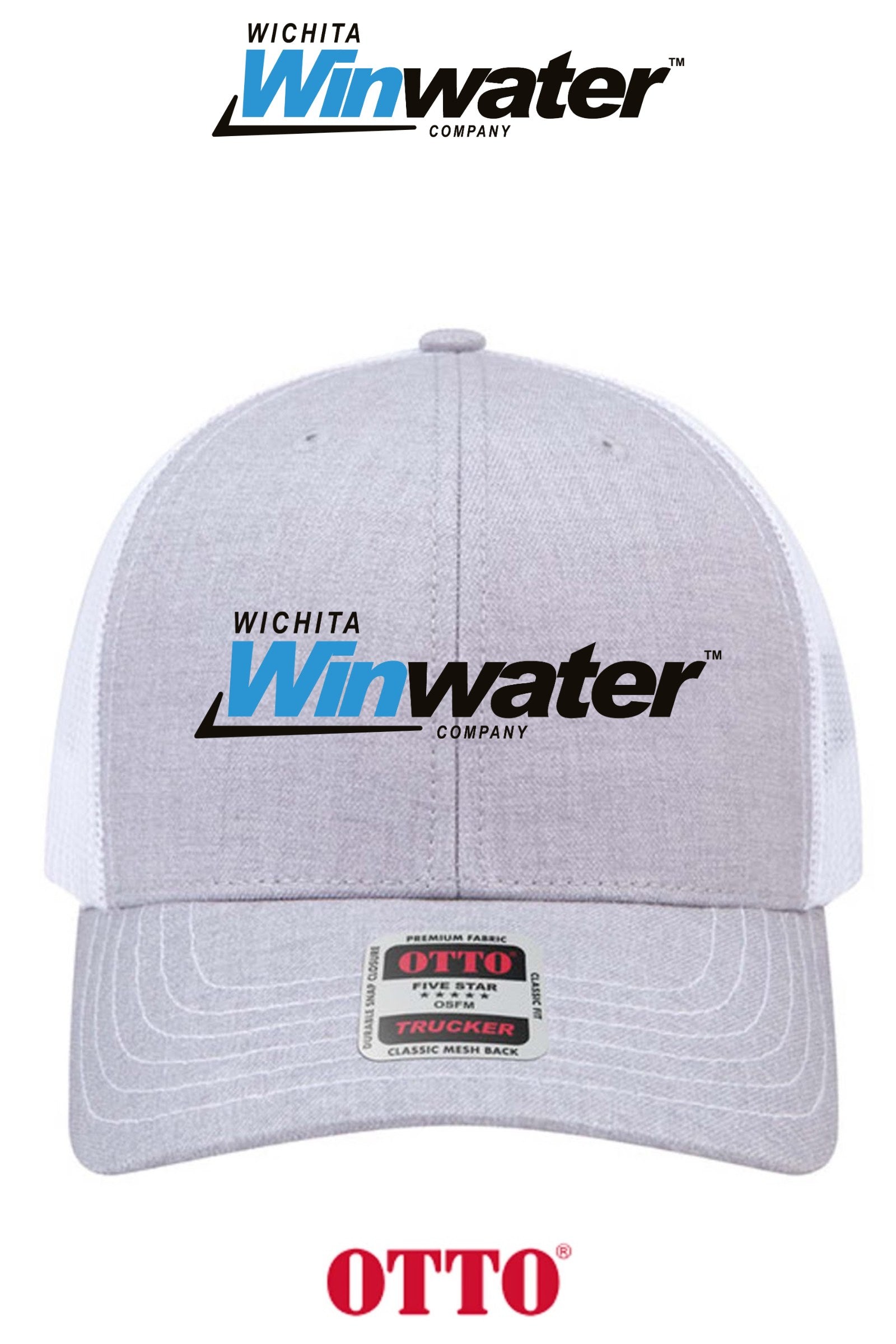 **BULK BUY SPECIAL** OTTO CAP® 6 Panel Mid Profile Mesh Back Trucker Hat - Wichita Winwater
