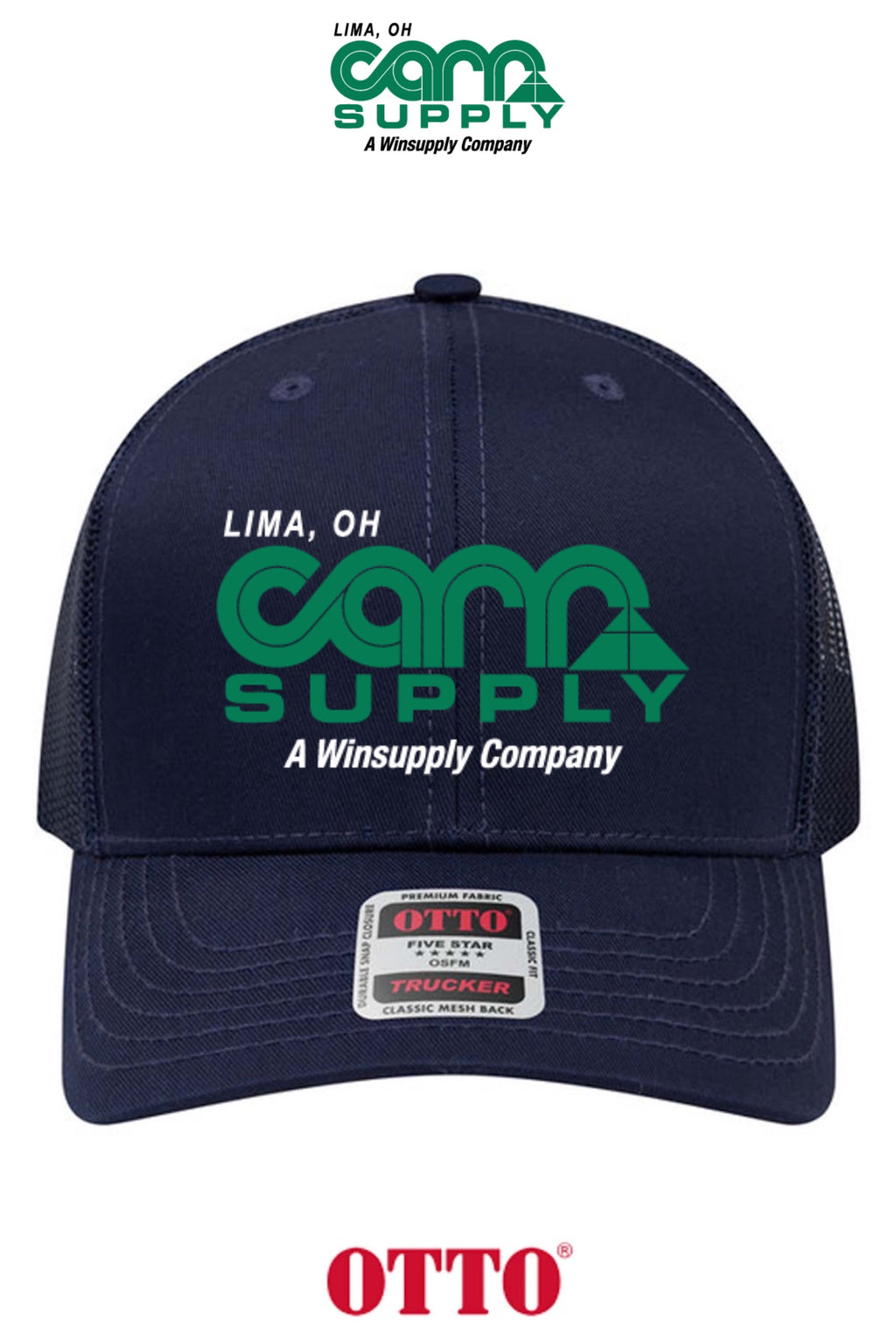 **BULK BUY SPECIAL** OTTO CAP® 6 Panel Mid Profile Mesh Back Trucker Hat - Carr Supply - Lima