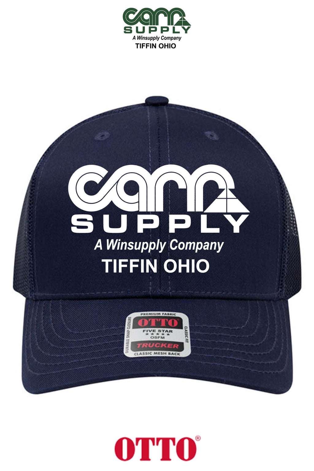 **BULK BUY SPECIAL** OTTO CAP® 6 Panel Mid Profile Mesh Back Trucker Hat - Carr Supply - Tiffin