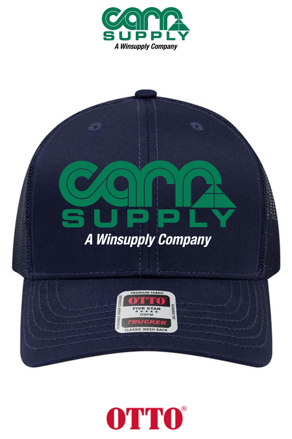 **BULK BUY SPECIAL** OTTO CAP® 6 Panel Mid Profile Mesh Back Trucker Hat - Carr Supply - Xenia