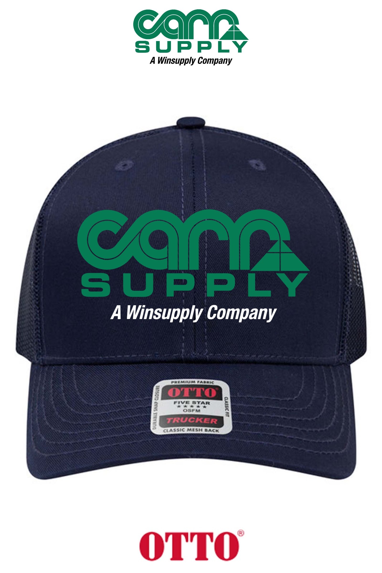 **BULK BUY SPECIAL** OTTO CAP® 6 Panel Mid Profile Mesh Back Trucker Hat - Carr Supply - Xenia