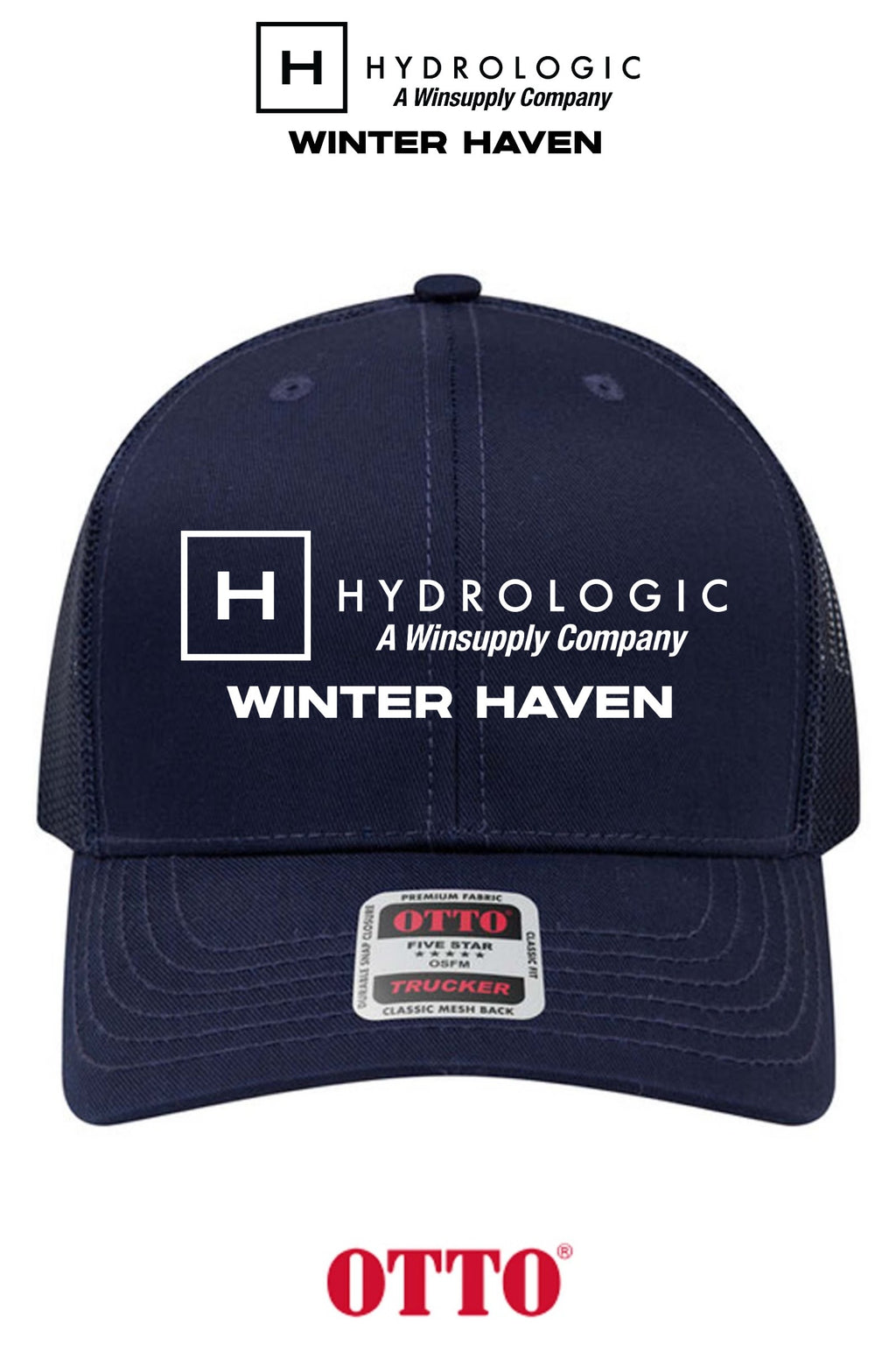 **BULK BUY SPECIAL** OTTO CAP® 6 Panel Mid Profile Mesh Back Trucker Hat - Winsupply of Winter Haven
