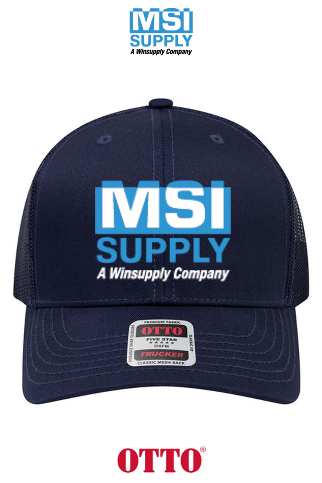 **BULK BUY SPECIAL** OTTO CAP® 6 Panel Mid Profile Mesh Back Trucker Hat - MSI Supply Houston