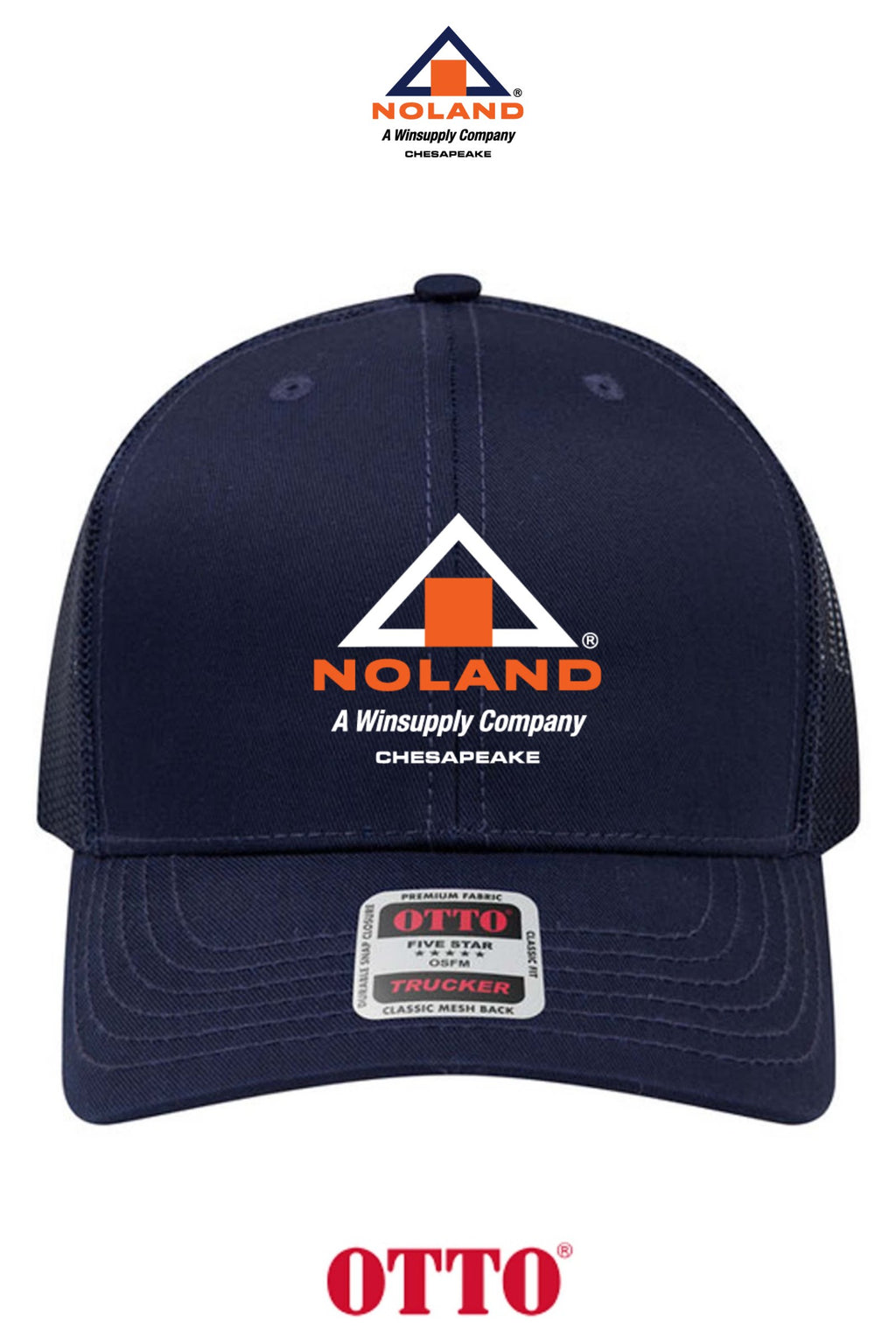 **BULK BUY SPECIAL** OTTO CAP® 6 Panel Mid Profile Mesh Back Trucker Hat - Noland Company Chesapeake