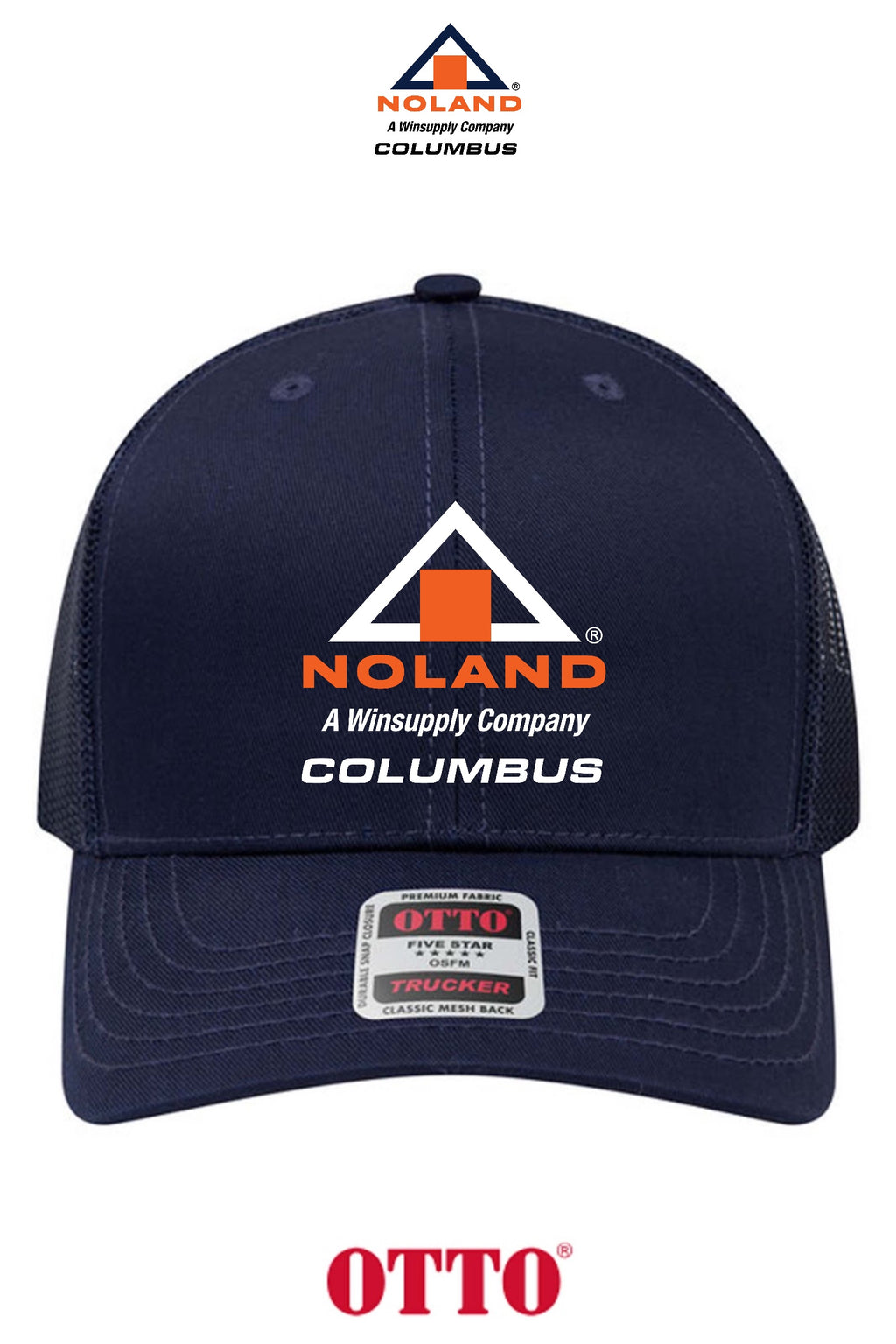**BULK BUY SPECIAL** OTTO CAP® 6 Panel Mid Profile Mesh Back Trucker Hat - Columbus Noland