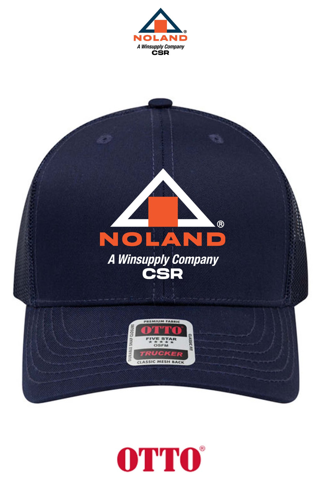 **BULK BUY SPECIAL** OTTO CAP® 6 Panel Mid Profile Mesh Back Trucker Hat - Noland CSR
