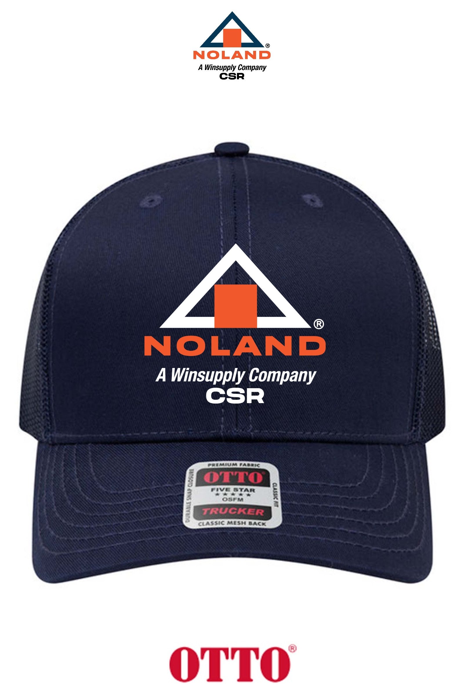 **BULK BUY SPECIAL** OTTO CAP® 6 Panel Mid Profile Mesh Back Trucker Hat - Noland CSR