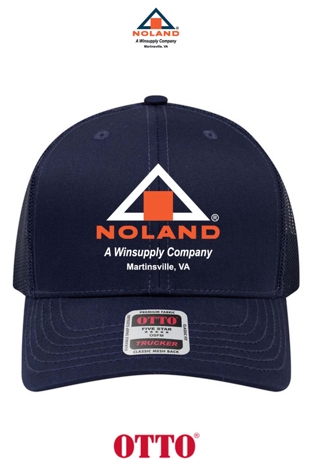 **BULK BUY SPECIAL** OTTO CAP® 6 Panel Mid Profile Mesh Back Trucker Hat - Martinsville Noland