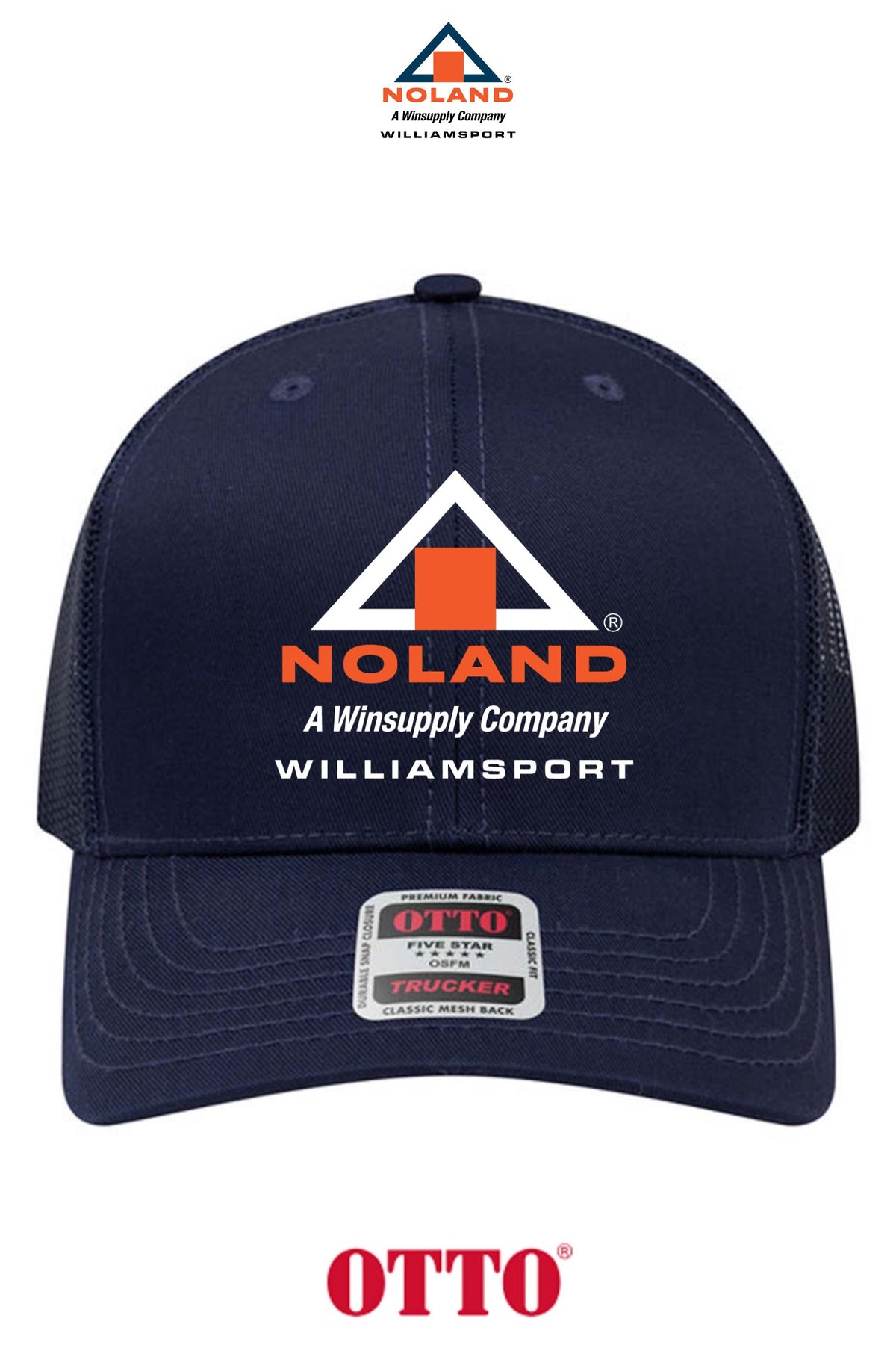**BULK BUY SPECIAL** OTTO CAP® 6 Panel Mid Profile Mesh Back Trucker Hat - Williamsport Noland