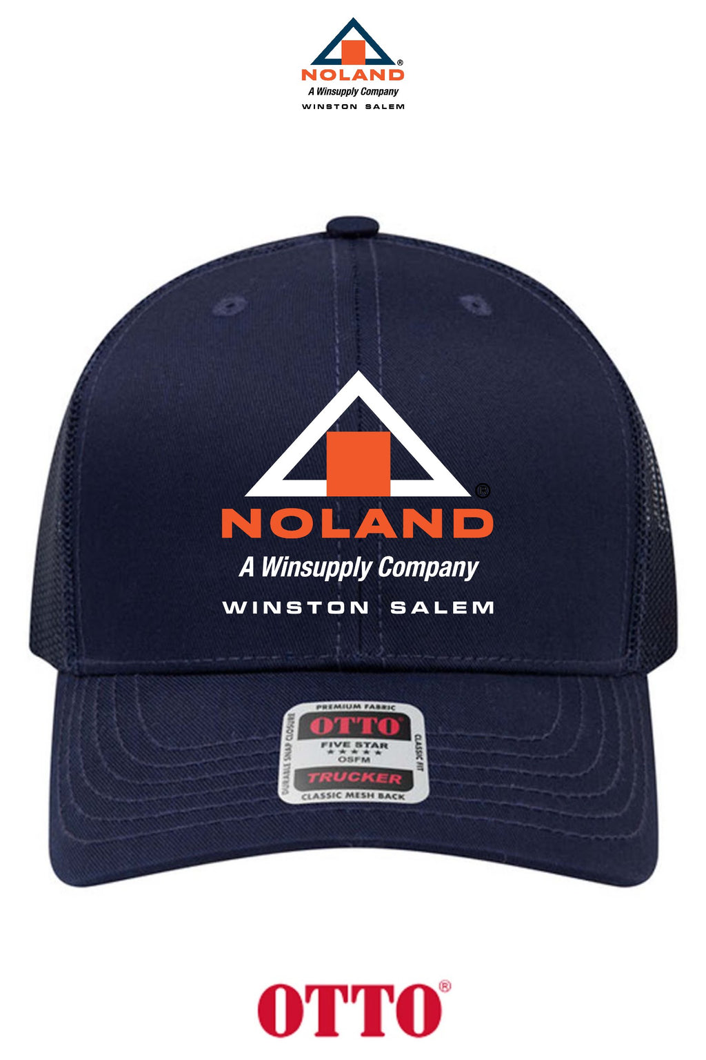 **BULK BUY SPECIAL** OTTO CAP® 6 Panel Mid Profile Mesh Back Trucker Hat - Winston Salem Noland