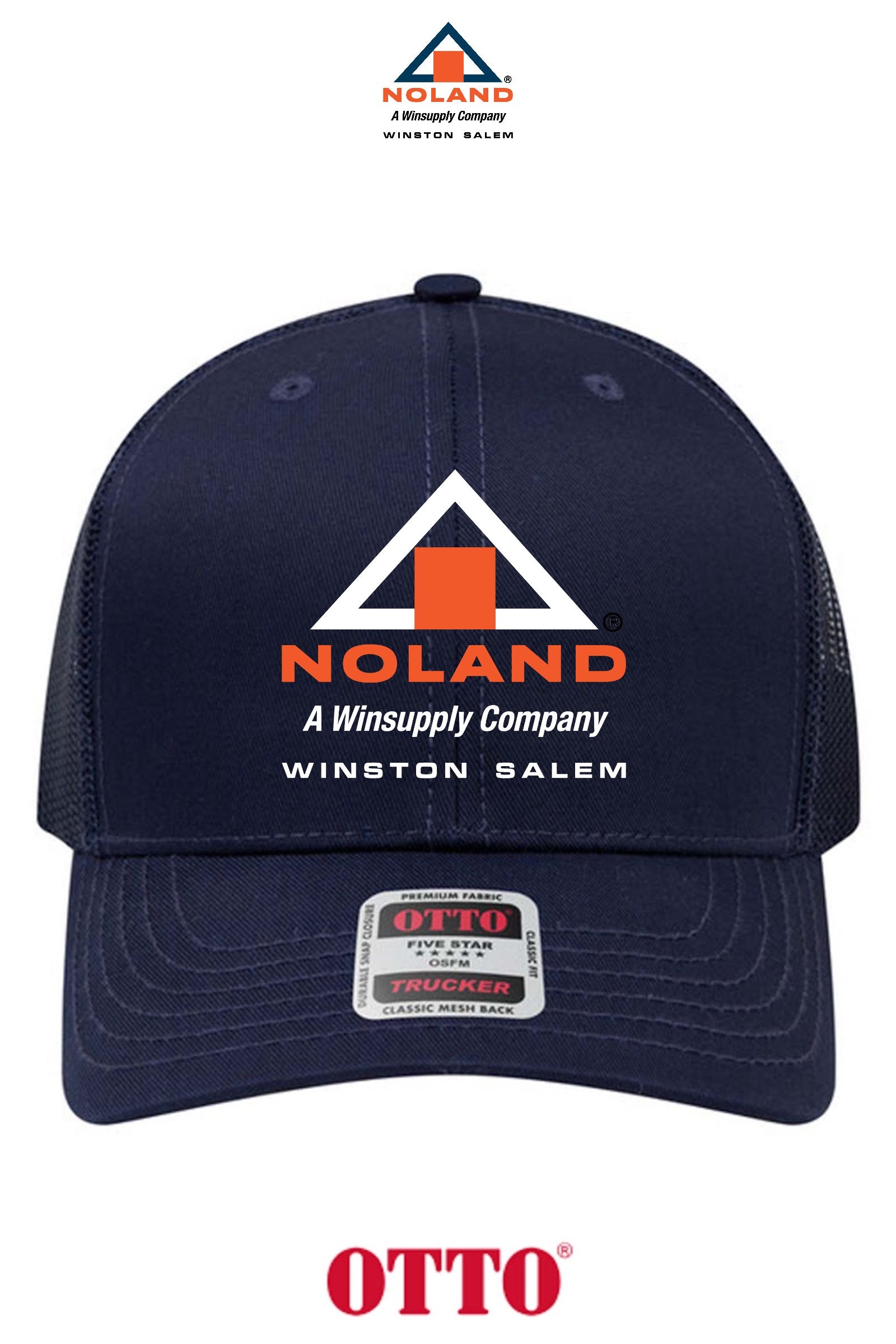 **BULK BUY SPECIAL** OTTO CAP® 6 Panel Mid Profile Mesh Back Trucker Hat - Winston Salem Noland