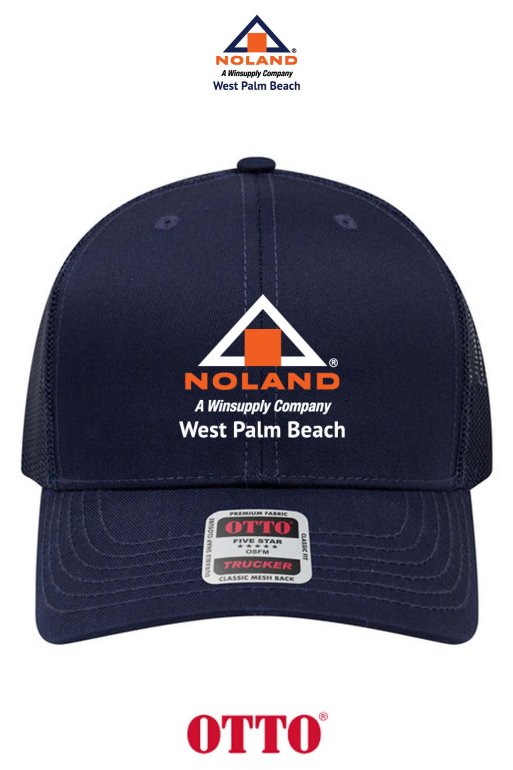 **BULK BUY SPECIAL** OTTO CAP® 6 Panel Mid Profile Mesh Back Trucker Hat - Noland West Palm Beach