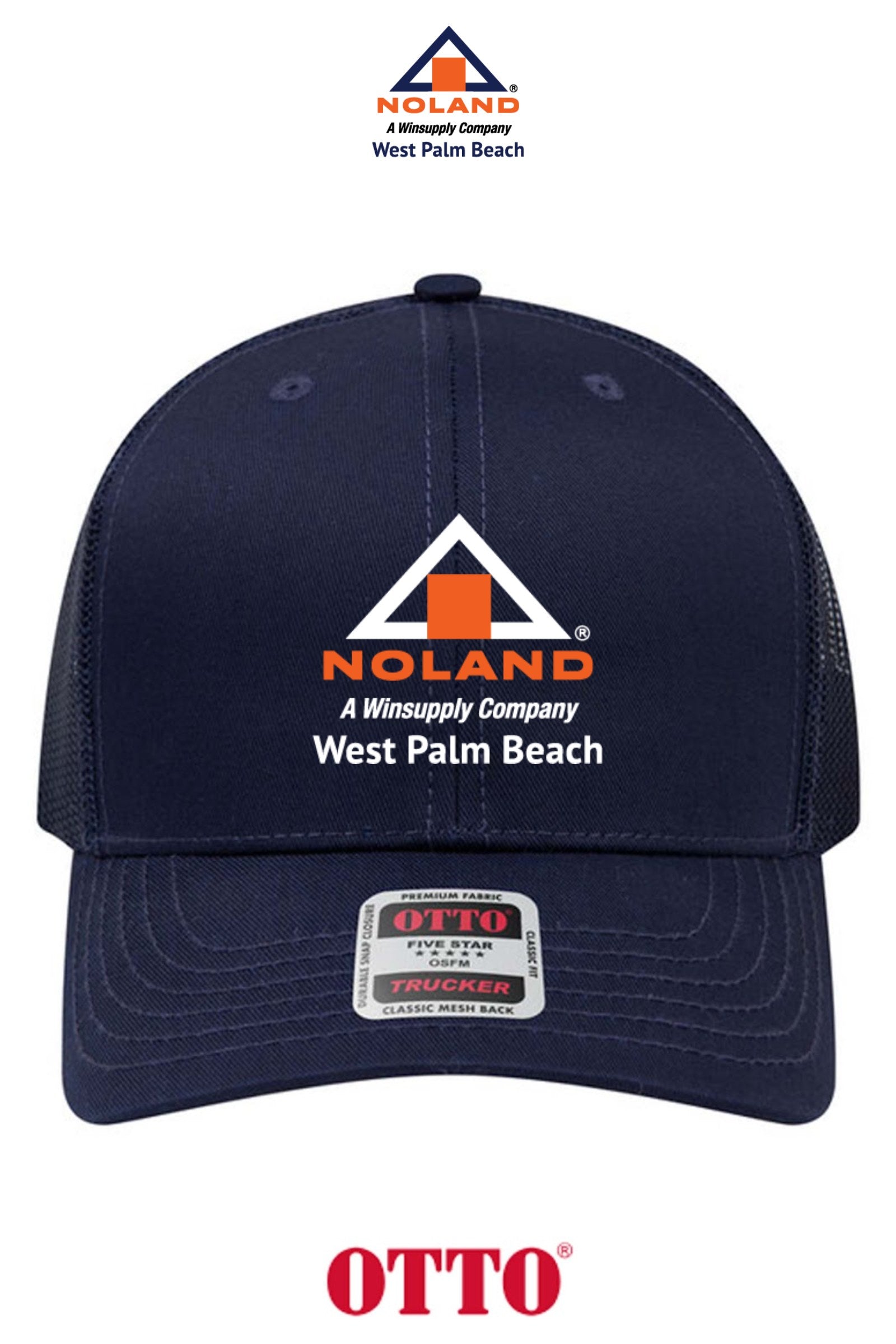 **BULK BUY SPECIAL** OTTO CAP® 6 Panel Mid Profile Mesh Back Trucker Hat - Noland West Palm Beach