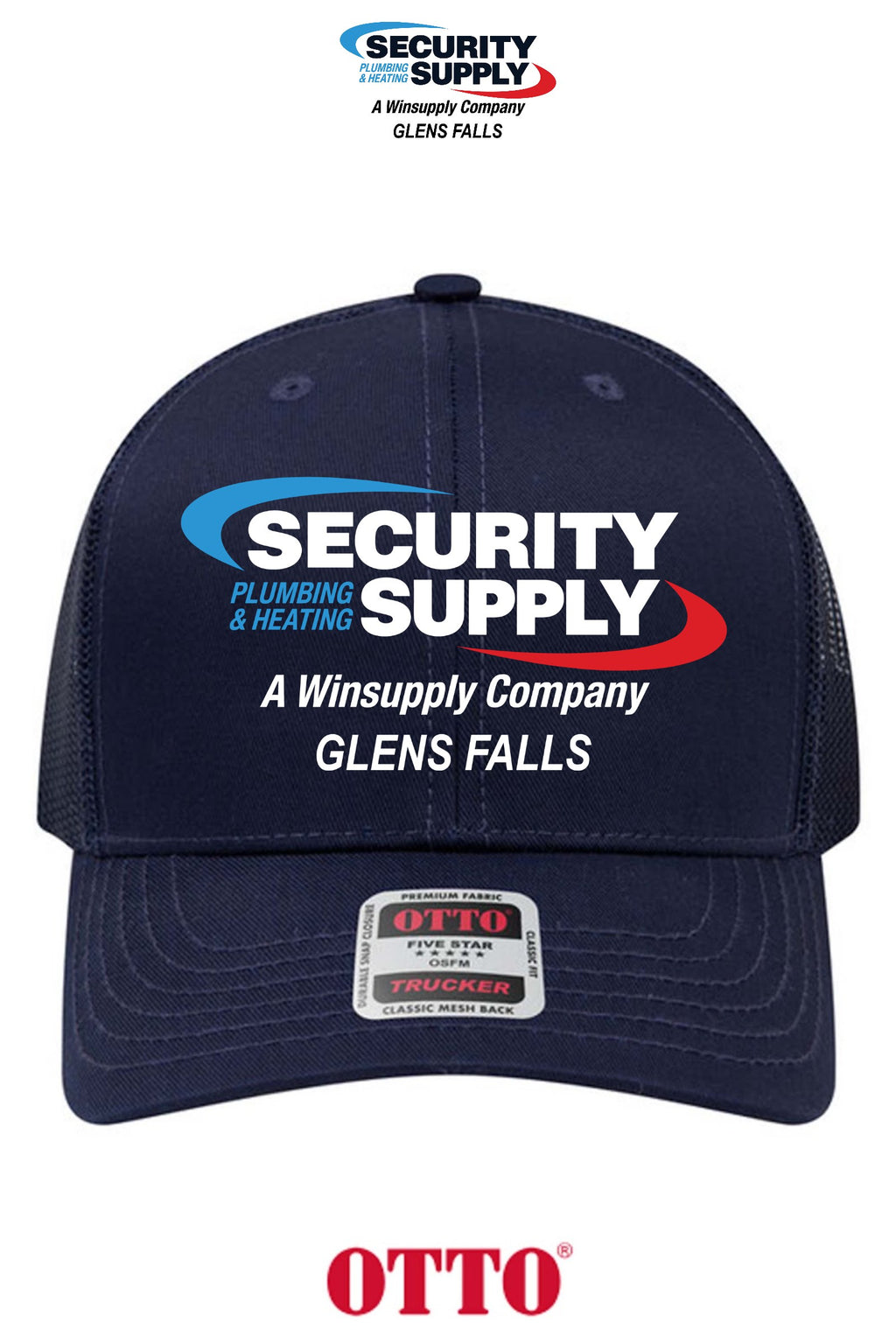**BULK BUY SPECIAL** OTTO CAP® 6 Panel Mid Profile Mesh Back Trucker Hat - SPHS Glens Falls
