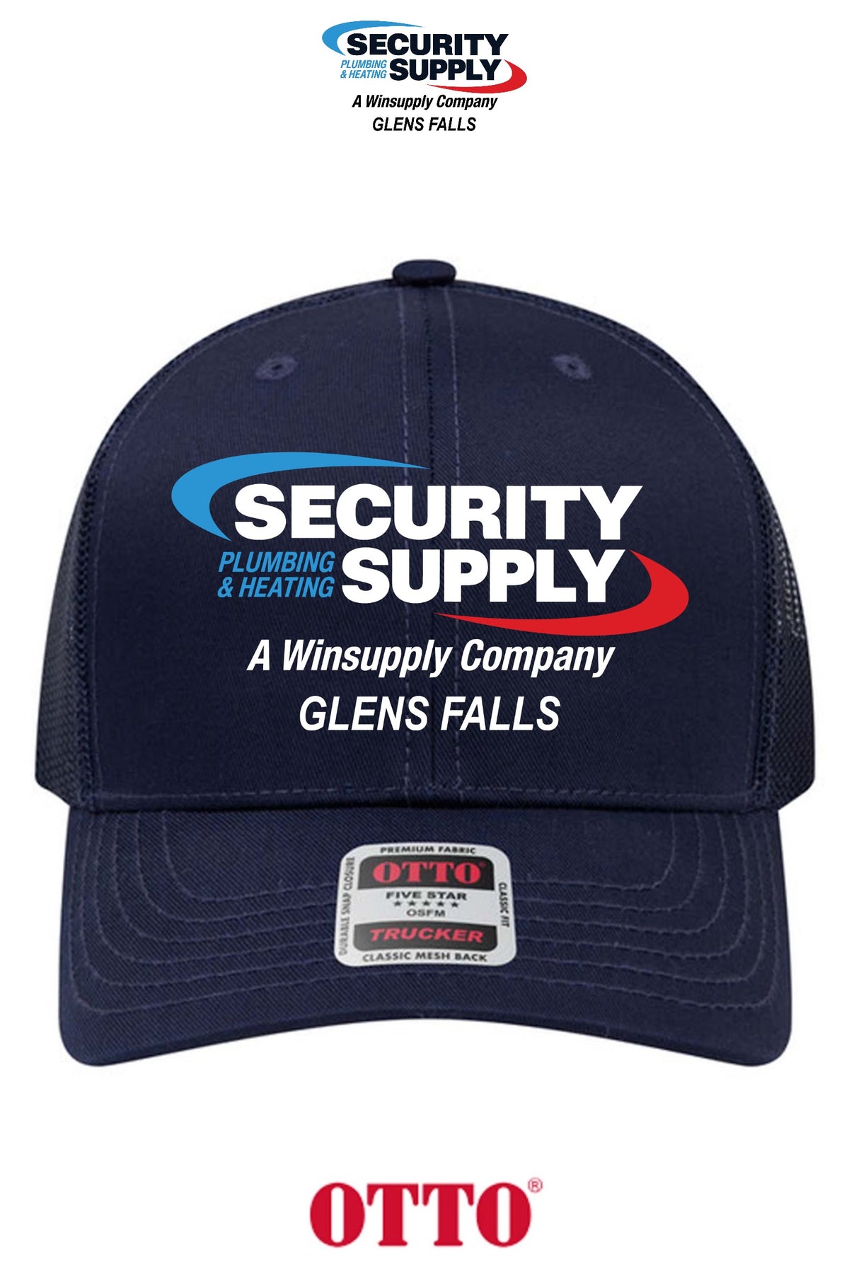 **BULK BUY SPECIAL** OTTO CAP® 6 Panel Mid Profile Mesh Back Trucker Hat - SPHS Glens Falls