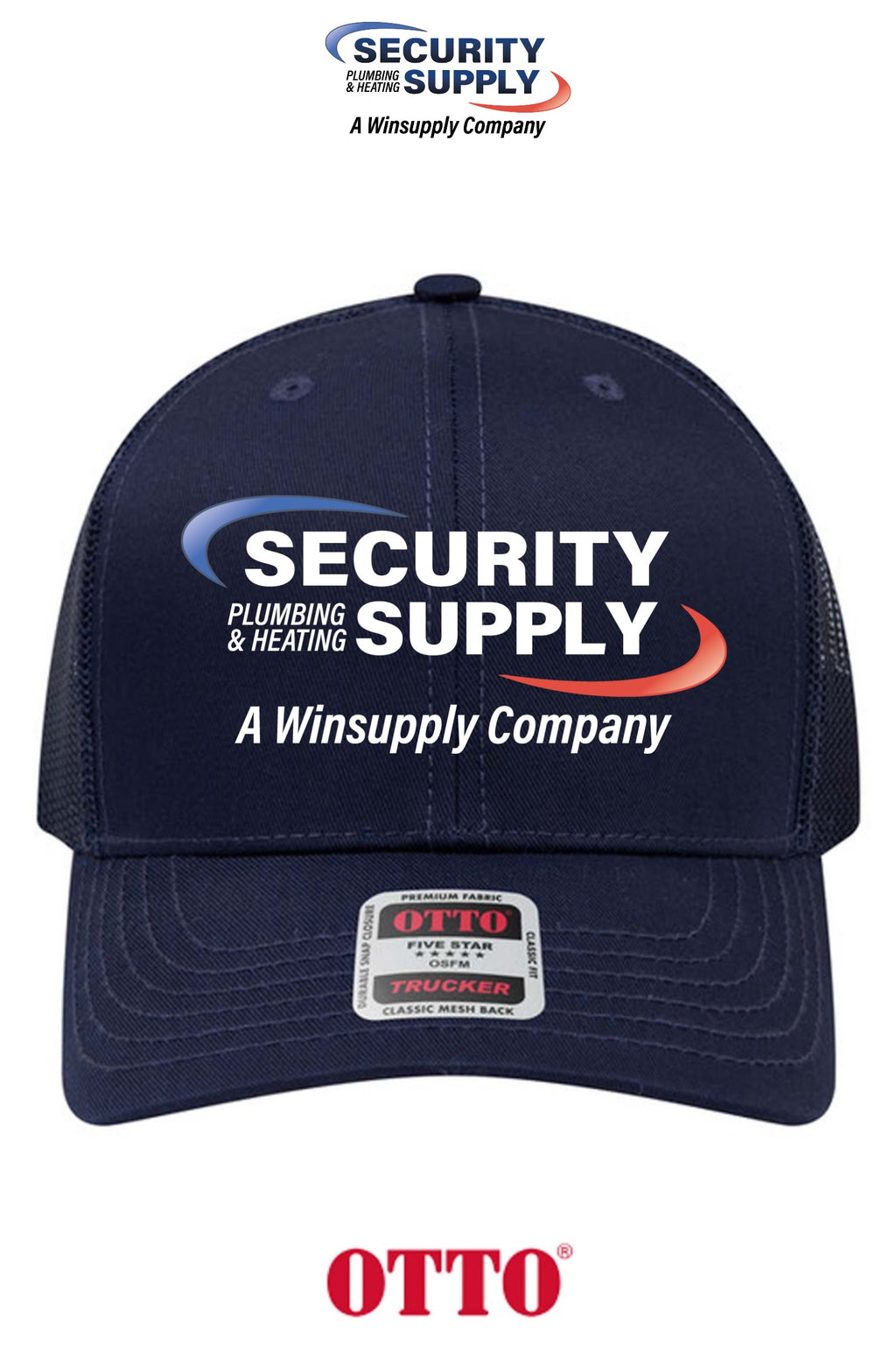 **BULK BUY SPECIAL** OTTO CAP® 6 Panel Mid Profile Mesh Back Trucker Hat - SPHS Watertown