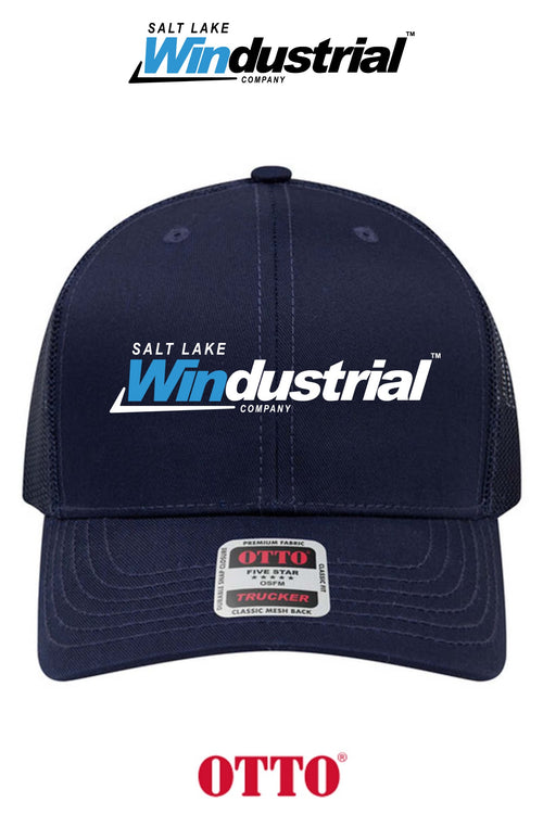 **BULK BUY SPECIAL** OTTO CAP® 6 Panel Mid Profile Mesh Back Trucker Hat - Salt Lake Windustrial