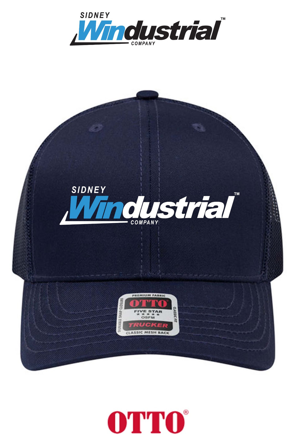 **BULK BUY SPECIAL** OTTO CAP® 6 Panel Mid Profile Mesh Back Trucker Hat - Sidney Windustrial