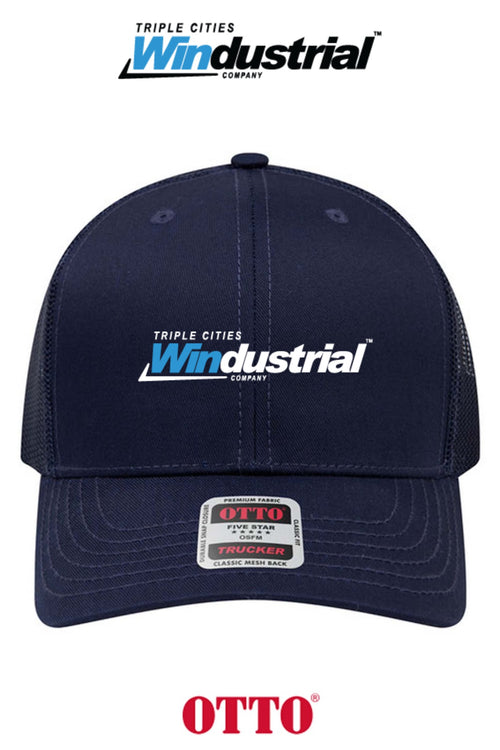 **BULK BUY SPECIAL** OTTO CAP® 6 Panel Mid Profile Mesh Back Trucker Hat - Windustrial Triple Cities