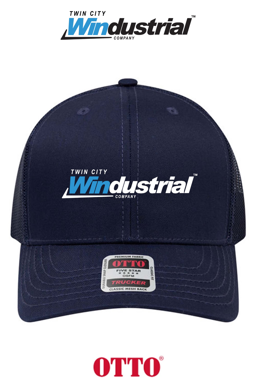 **BULK BUY SPECIAL** OTTO CAP® 6 Panel Mid Profile Mesh Back Trucker Hat - Twin City Windustrial
