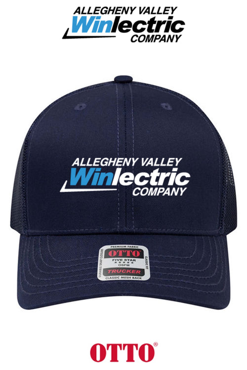**BULK BUY SPECIAL** OTTO CAP® 6 Panel Mid Profile Mesh Back Trucker Hat - Allegheny Valley Winlectric