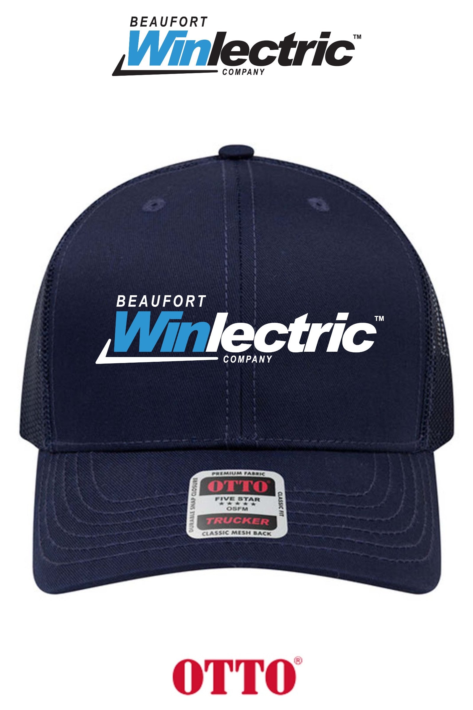 **BULK BUY SPECIAL** OTTO CAP® 6 Panel Mid Profile Mesh Back Trucker Hat - Beaufort Winlectric