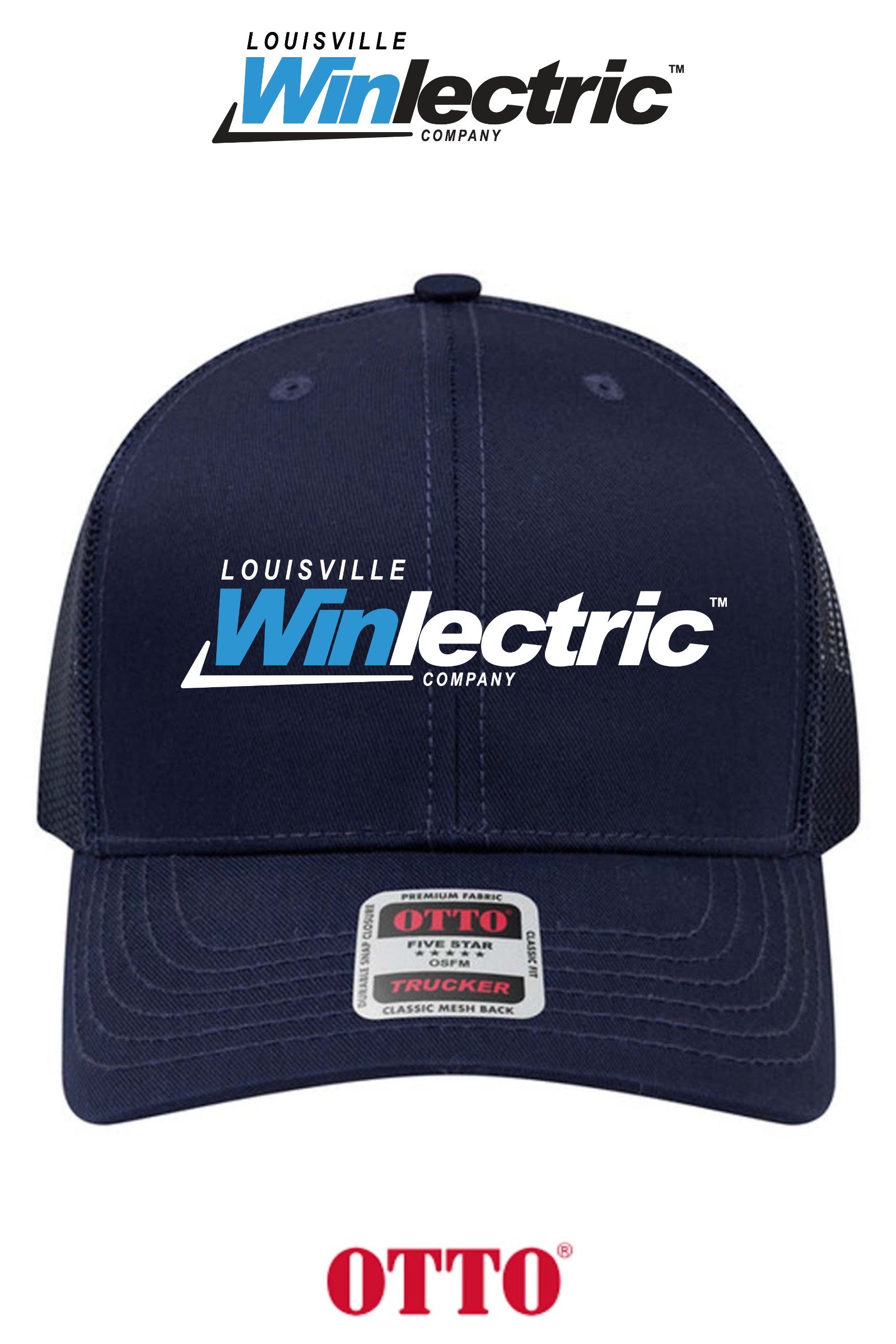 **BULK BUY SPECIAL** OTTO CAP® 6 Panel Mid Profile Mesh Back Trucker Hat - Louisville Winlectric