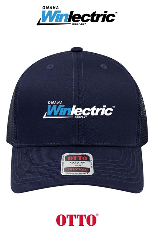 **BULK BUY SPECIAL** OTTO CAP® 6 Panel Mid Profile Mesh Back Trucker Hat - Omaha Winlectric