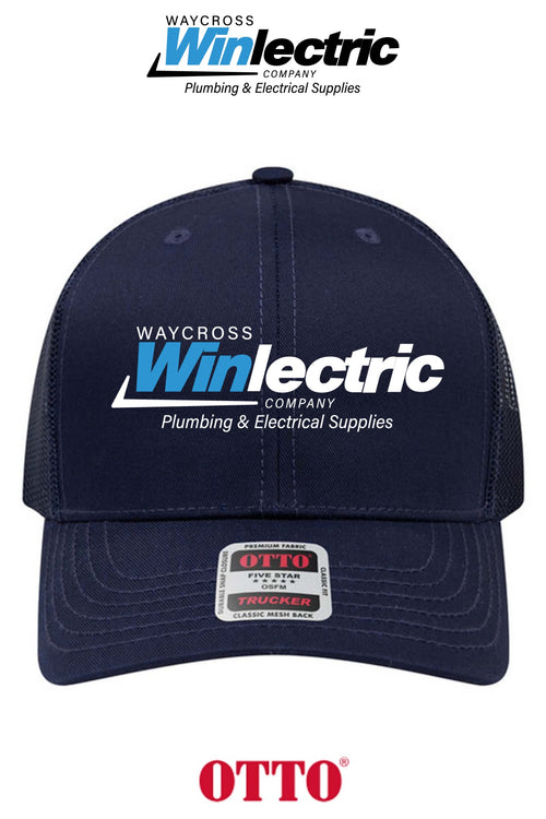 **BULK BUY SPECIAL** OTTO CAP® 6 Panel Mid Profile Mesh Back Trucker Hat - Waycross Winlectric
