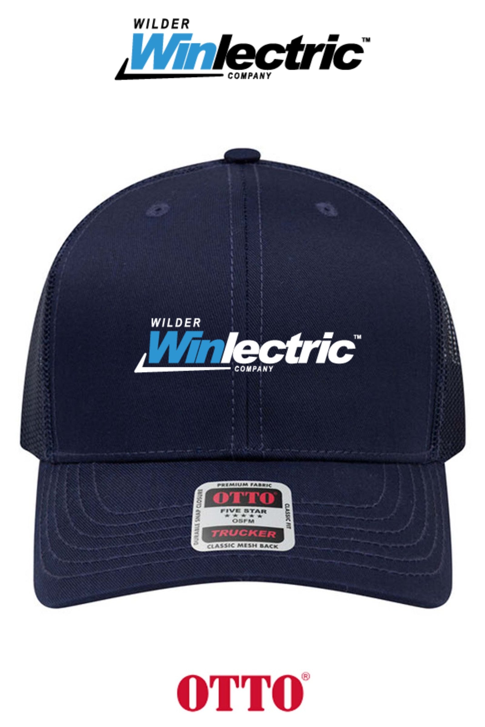 **BULK BUY SPECIAL** OTTO CAP® 6 Panel Mid Profile Mesh Back Trucker Hat - Wilder Winlectric