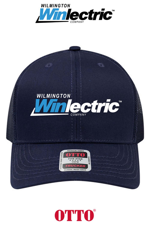 **BULK BUY SPECIAL** OTTO CAP® 6 Panel Mid Profile Mesh Back Trucker Hat - Wilmington Winlectric