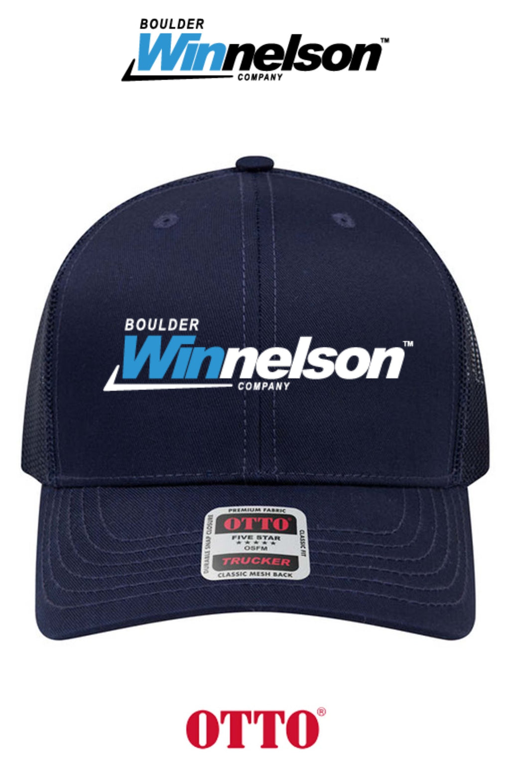 **BULK BUY SPECIAL** OTTO CAP® 6 Panel Mid Profile Mesh Back Trucker Hat - Boulder Winnelson