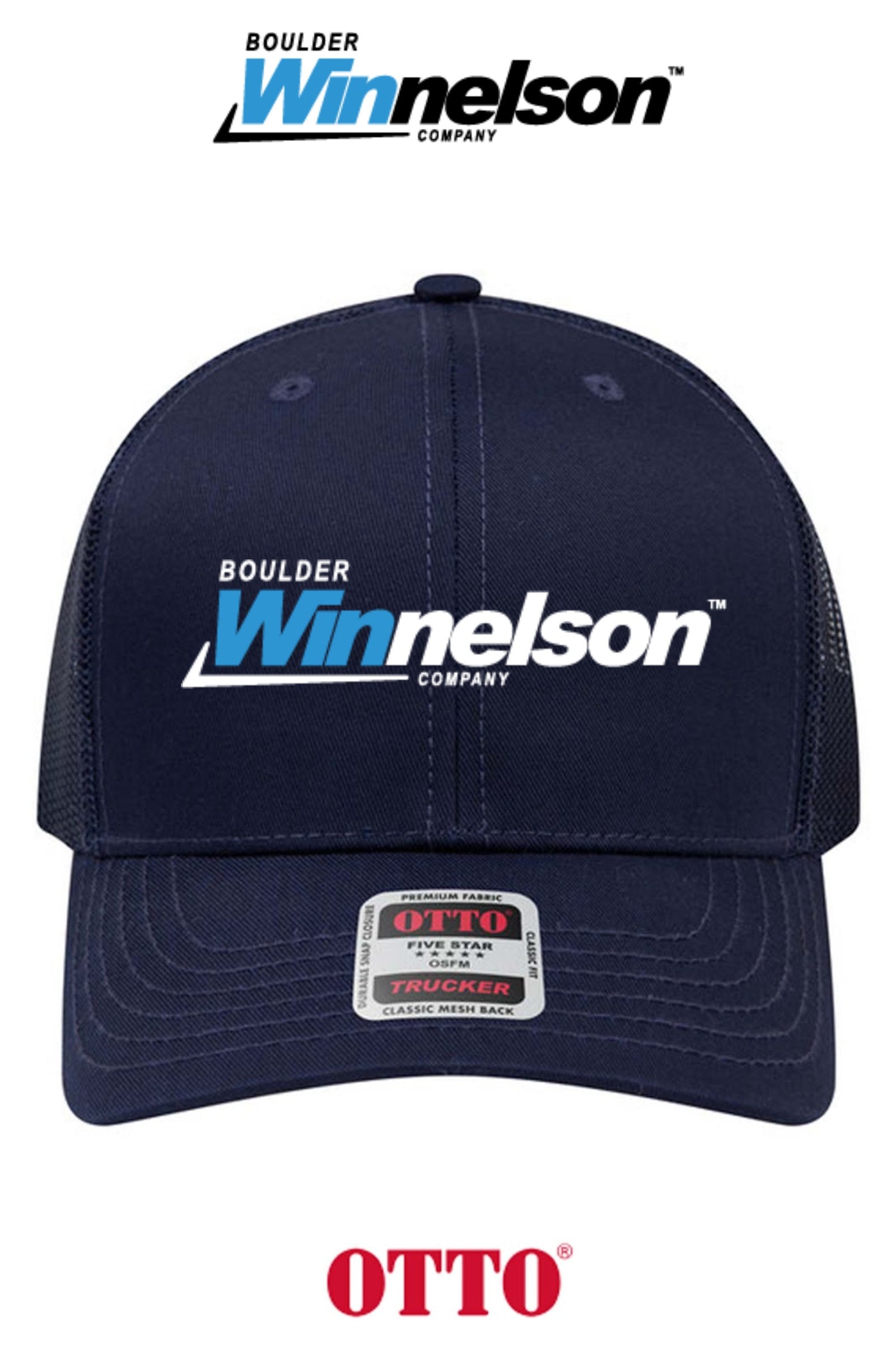 **BULK BUY SPECIAL** OTTO CAP® 6 Panel Mid Profile Mesh Back Trucker Hat - Boulder Winnelson