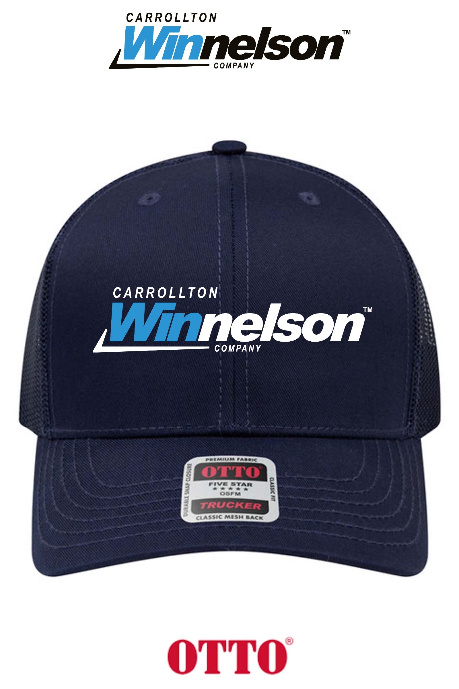 **BULK BUY SPECIAL** OTTO CAP® 6 Panel Mid Profile Mesh Back Trucker Hat - Carrollton Winnelson