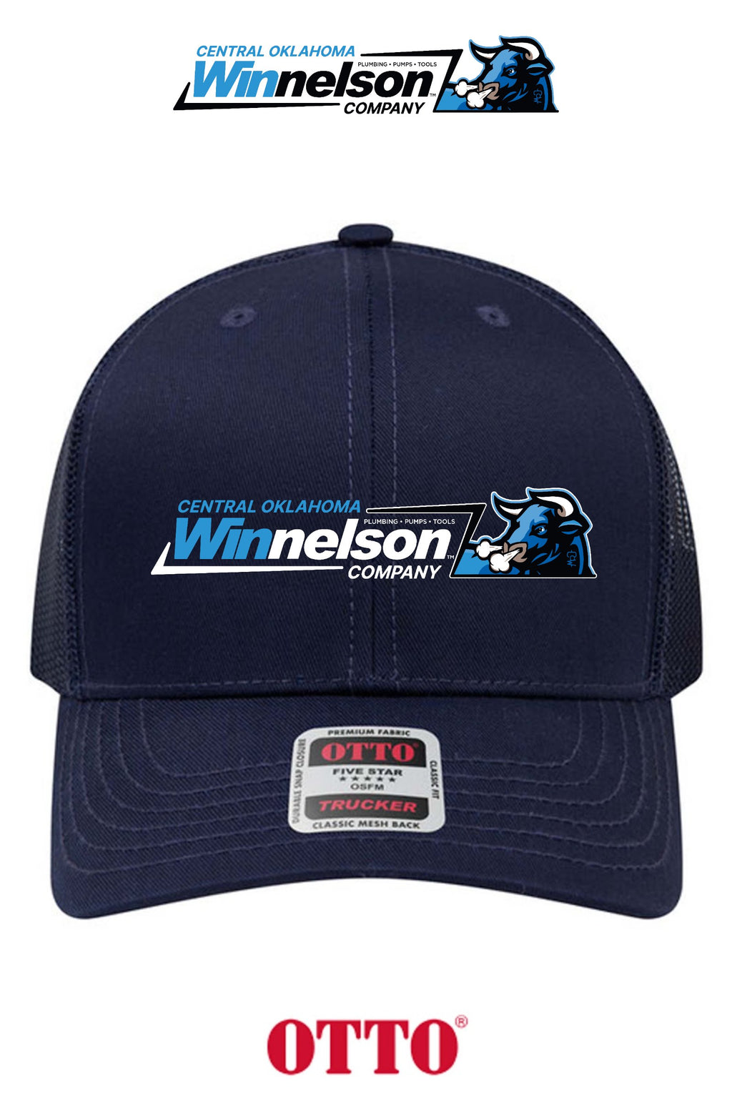 **BULK BUY SPECIAL** OTTO CAP® 6 Panel Mid Profile Mesh Back Trucker Hat - Winnelson Central Oklahoma
