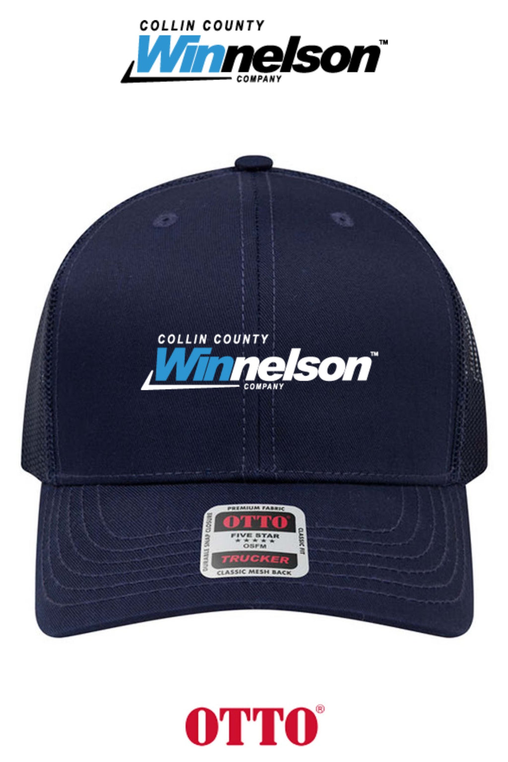 **BULK BUY SPECIAL** OTTO CAP® 6 Panel Mid Profile Mesh Back Trucker Hat - Winnelson Collin County