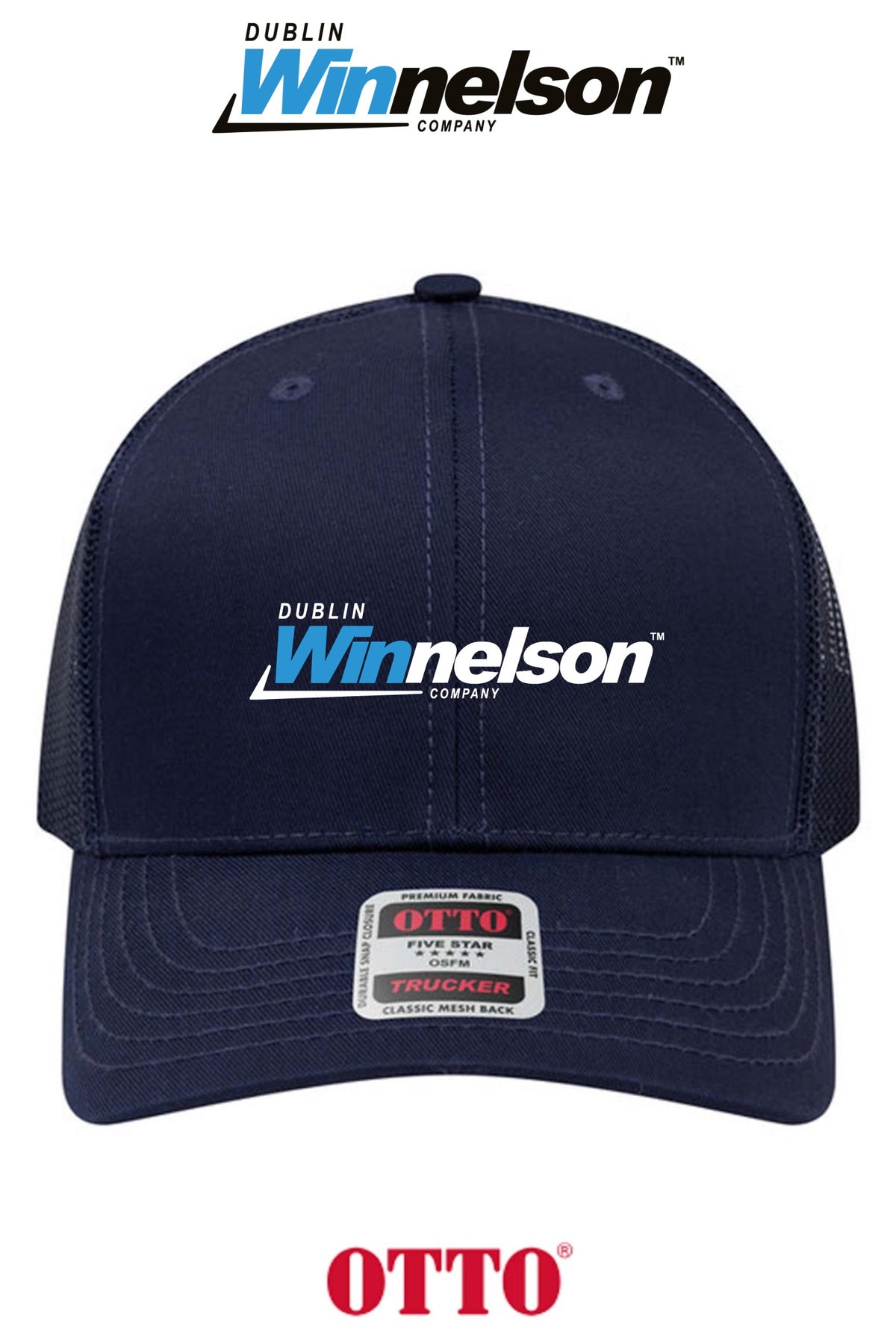 **BULK BUY SPECIAL** OTTO CAP® 6 Panel Mid Profile Mesh Back Trucker Hat - Dublin Winnelson