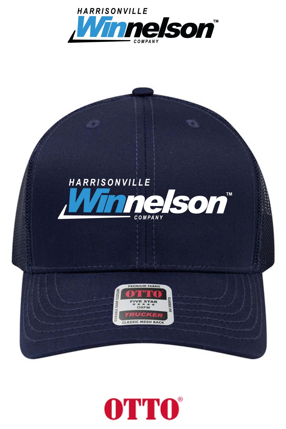 **BULK BUY SPECIAL** OTTO CAP® 6 Panel Mid Profile Mesh Back Trucker Hat - Harrisonville Winnelson