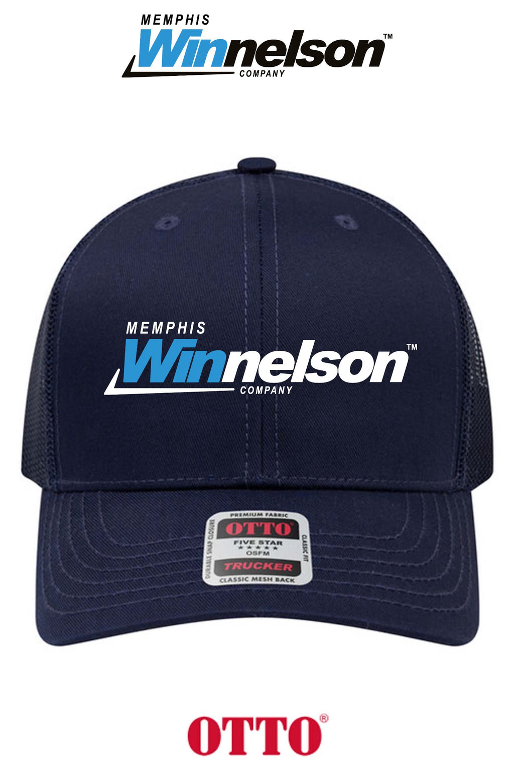 **BULK BUY SPECIAL** OTTO CAP® 6 Panel Mid Profile Mesh Back Trucker Hat - Memphis Winnelson