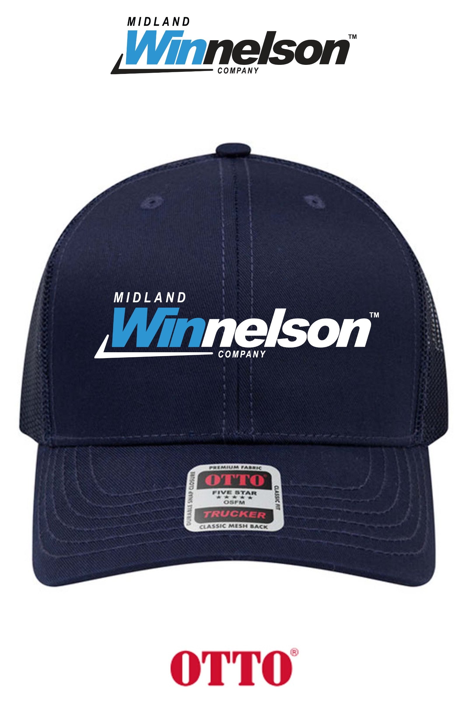 **BULK BUY SPECIAL** OTTO CAP® 6 Panel Mid Profile Mesh Back Trucker Hat - Midland Winnelson