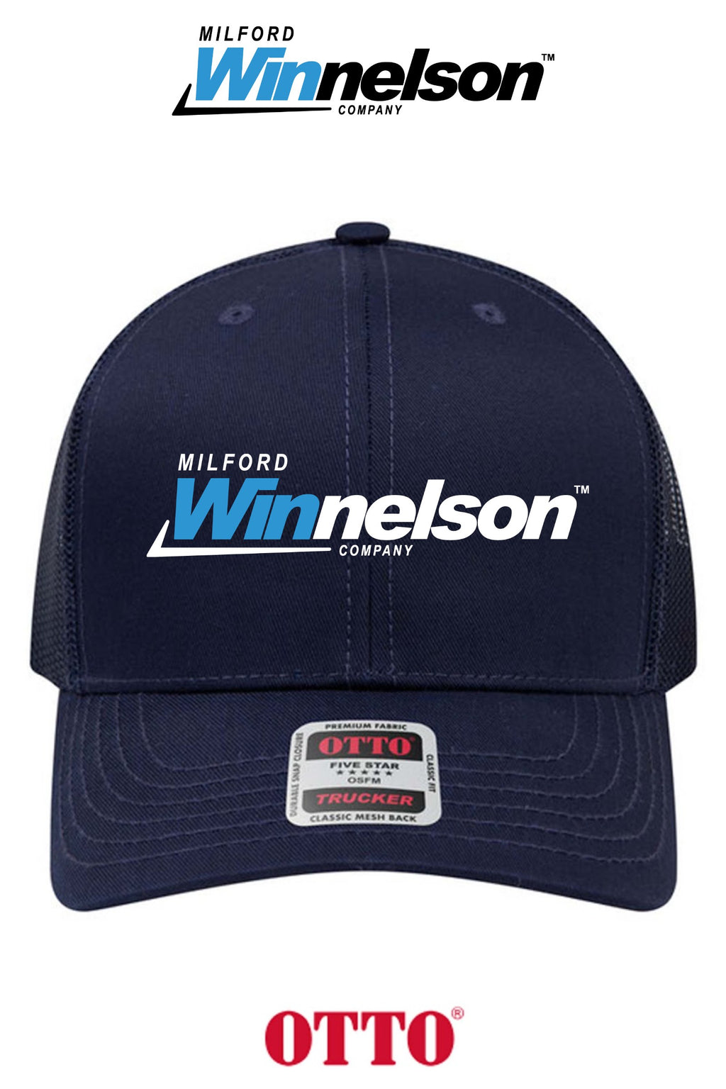 **BULK BUY SPECIAL** OTTO CAP® 6 Panel Mid Profile Mesh Back Trucker Hat - Milford Winnelson