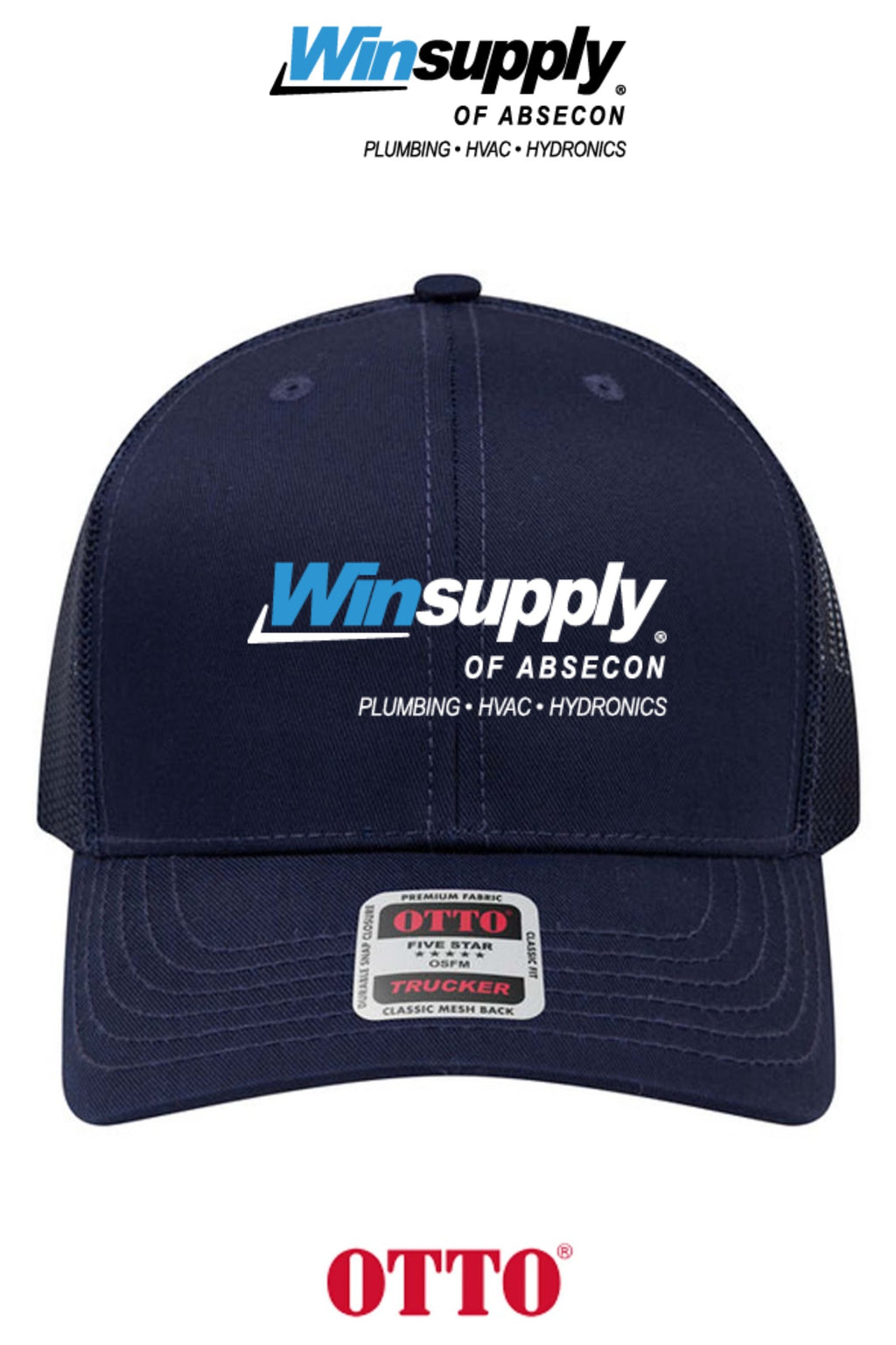 **BULK BUY SPECIAL** OTTO CAP® 6 Panel Mid Profile Mesh Back Trucker Hat - Winsupply of Absecon