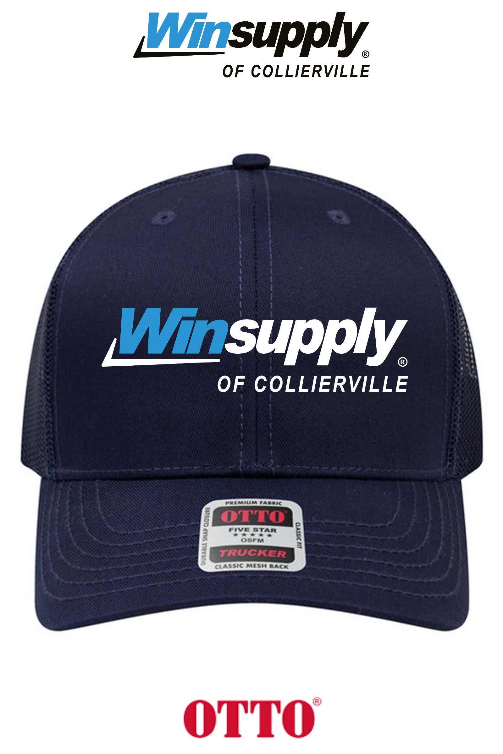**BULK BUY SPECIAL** OTTO CAP® 6 Panel Mid Profile Mesh Back Trucker Hat - Winston Salem Noland