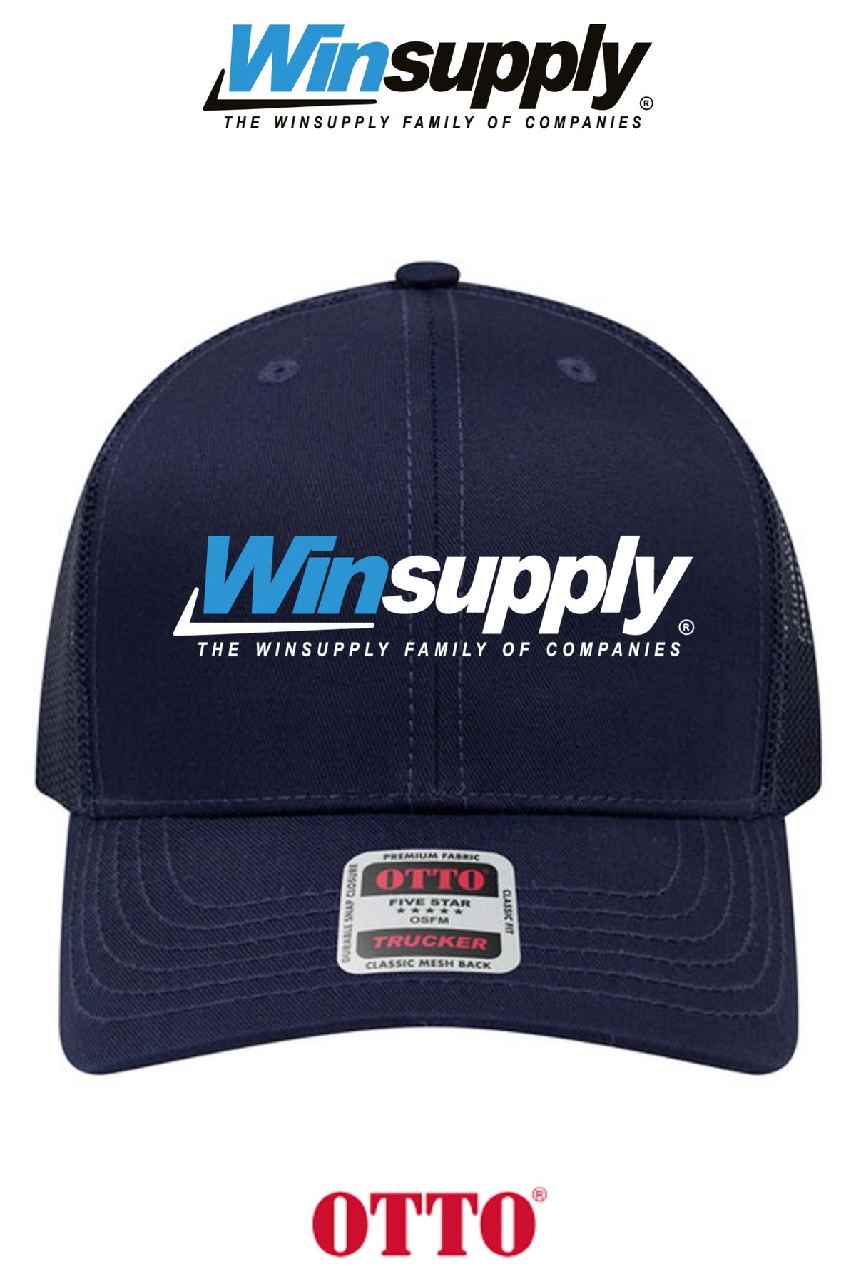 **BULK BUY SPECIAL** OTTO CAP® 6 Panel Mid Profile Mesh Back Trucker Hat - Winsupply of Coraopolis